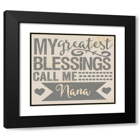 Greatest Blessings Black Modern Wood Framed Art Print with Double Matting by Doucette, Katie