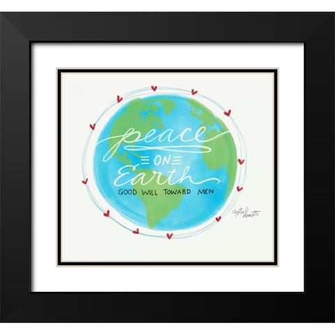 Peace on Earth Black Modern Wood Framed Art Print with Double Matting by Doucette, Katie
