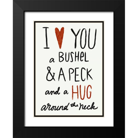 Bushel and a Peck Black Modern Wood Framed Art Print with Double Matting by Doucette, Katie