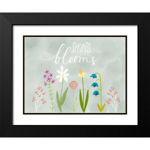 Spring Blooms Black Modern Wood Framed Art Print with Double Matting by Doucette, Katie