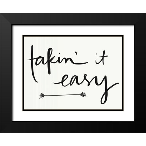Takin It Easy Black Modern Wood Framed Art Print with Double Matting by Doucette, Katie