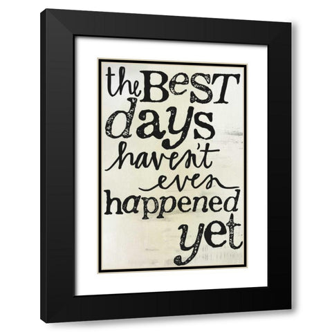 Best Days Black Modern Wood Framed Art Print with Double Matting by Doucette, Katie