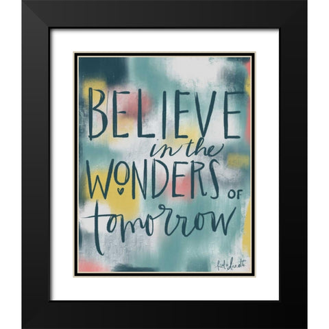 Believe in the Wonders of Tomorrow Black Modern Wood Framed Art Print with Double Matting by Doucette, Katie