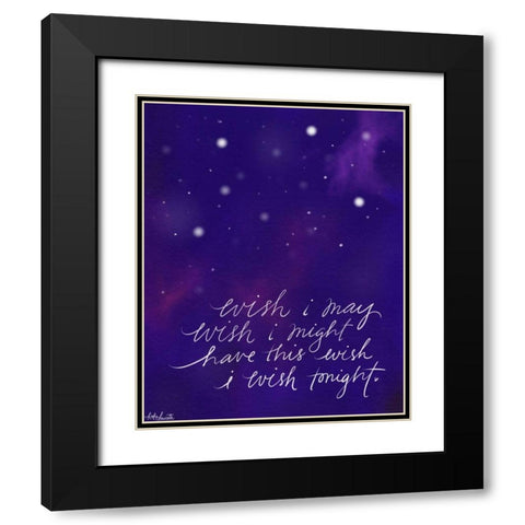 Wish I May Black Modern Wood Framed Art Print with Double Matting by Doucette, Katie