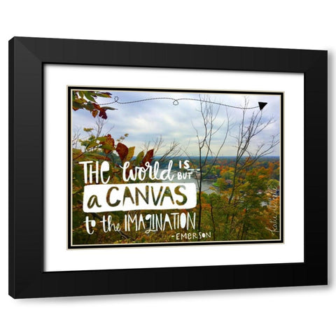 The World is a Canvas Black Modern Wood Framed Art Print with Double Matting by Doucette, Katie