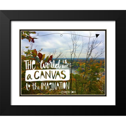 The World is a Canvas Black Modern Wood Framed Art Print with Double Matting by Doucette, Katie