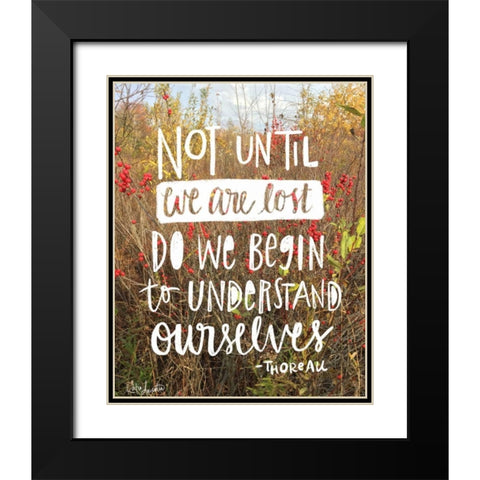 Thoreau Quote Black Modern Wood Framed Art Print with Double Matting by Doucette, Katie
