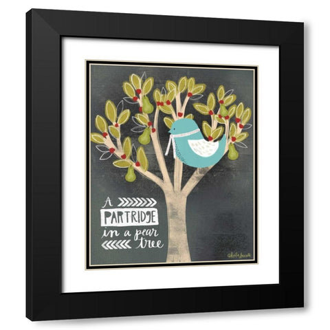 Partridge Black Modern Wood Framed Art Print with Double Matting by Doucette, Katie