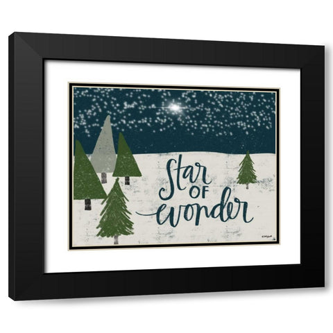 Starry Night Black Modern Wood Framed Art Print with Double Matting by Doucette, Katie