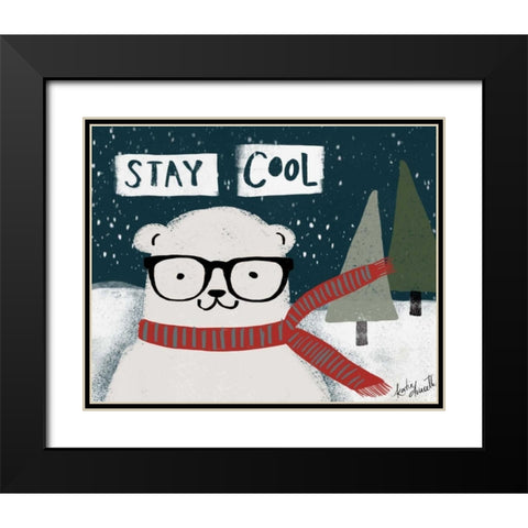Stay Cool Black Modern Wood Framed Art Print with Double Matting by Doucette, Katie