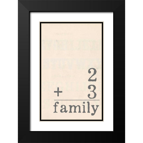 Family II Black Modern Wood Framed Art Print with Double Matting by Doucette, Katie