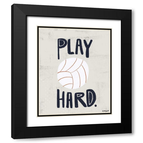 Volleyball Black Modern Wood Framed Art Print with Double Matting by Doucette, Katie