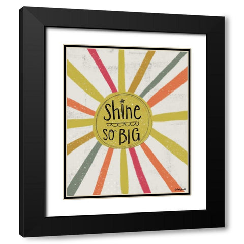 Shine So Big Black Modern Wood Framed Art Print with Double Matting by Doucette, Katie