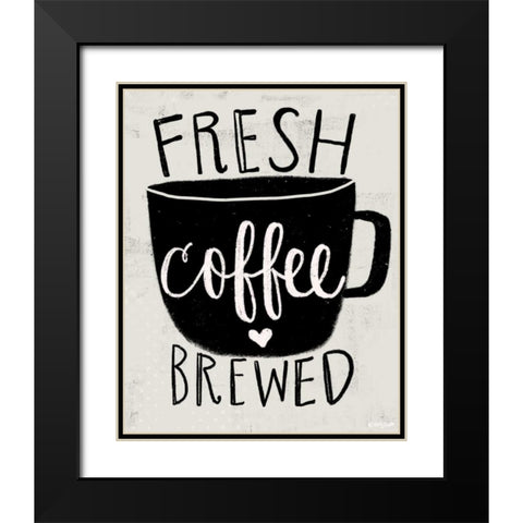 Fresh Brewed Coffee Black Modern Wood Framed Art Print with Double Matting by Doucette, Katie