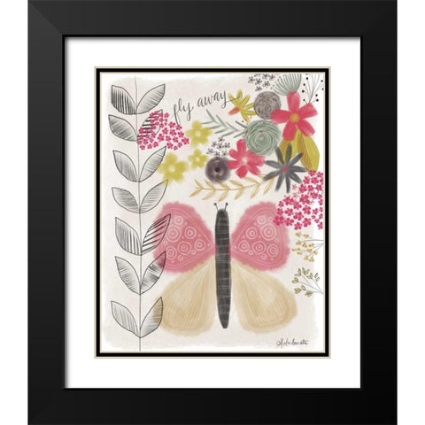 Fly Away Black Modern Wood Framed Art Print with Double Matting by Doucette, Katie
