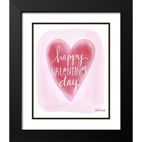 Valentines Day Black Modern Wood Framed Art Print with Double Matting by Doucette, Katie