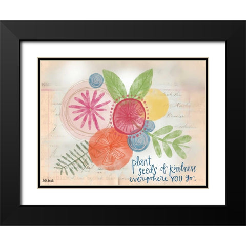 Seeds of Kindness Black Modern Wood Framed Art Print with Double Matting by Doucette, Katie