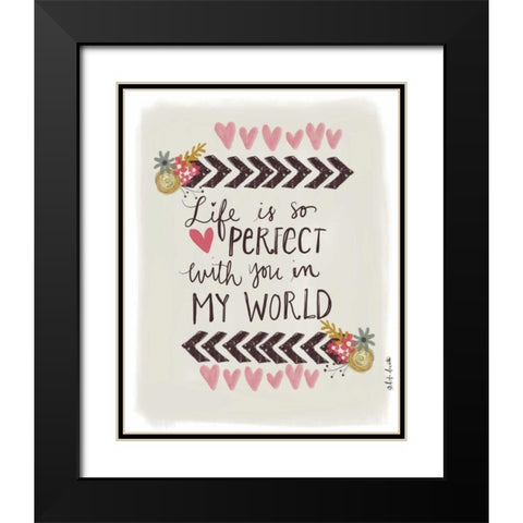 Love the Life You Live Black Modern Wood Framed Art Print with Double Matting by Doucette, Katie