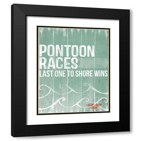 Pontoon Races Black Modern Wood Framed Art Print with Double Matting by Doucette, Katie