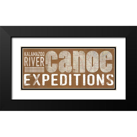 Canoe Expeditions Black Modern Wood Framed Art Print with Double Matting by Doucette, Katie