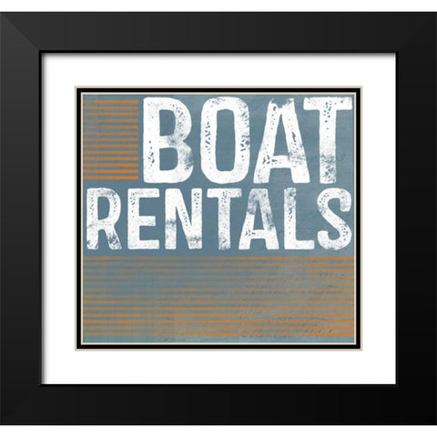 Boat Rentals Black Modern Wood Framed Art Print with Double Matting by Doucette, Katie