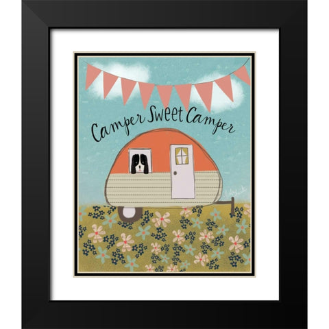 Sweet Camper Black Modern Wood Framed Art Print with Double Matting by Doucette, Katie