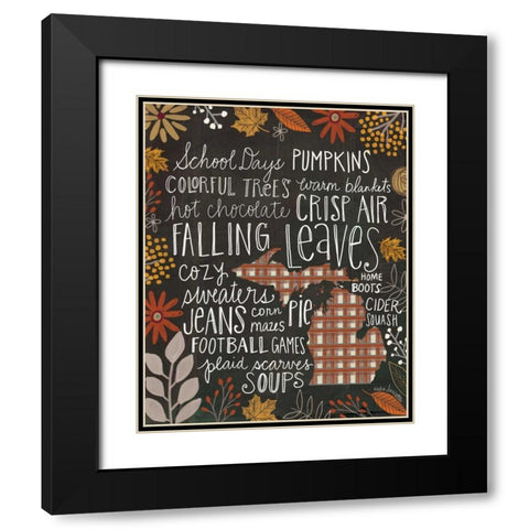 Fall Black Modern Wood Framed Art Print with Double Matting by Doucette, Katie