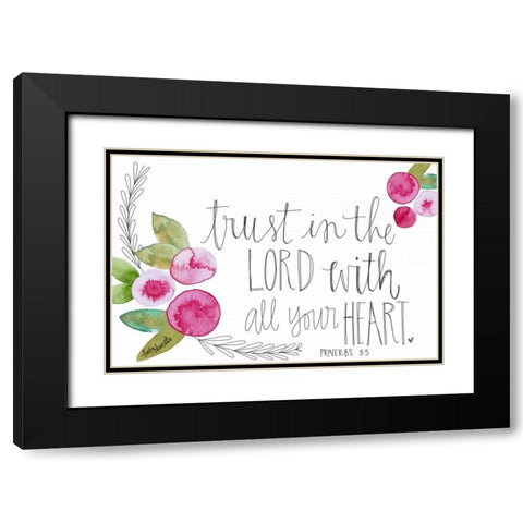 Trust in the Lord Black Modern Wood Framed Art Print with Double Matting by Doucette, Katie