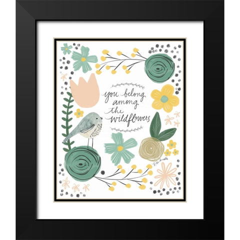 Among the Wildflowers Black Modern Wood Framed Art Print with Double Matting by Doucette, Katie