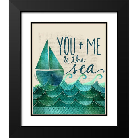 You, Me and the Sea Black Modern Wood Framed Art Print with Double Matting by Doucette, Katie
