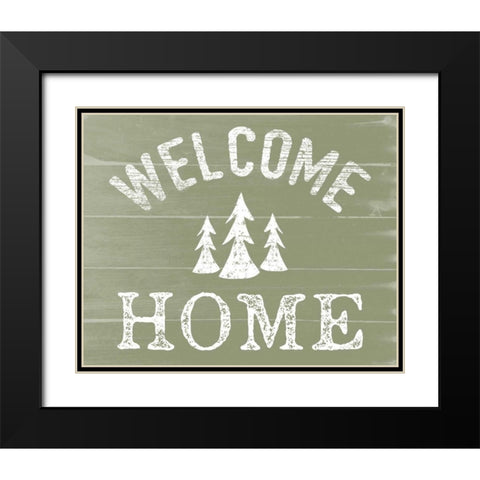 Welcome Home Black Modern Wood Framed Art Print with Double Matting by Doucette, Katie