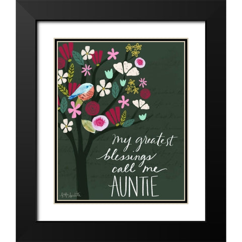Auntie Black Modern Wood Framed Art Print with Double Matting by Doucette, Katie