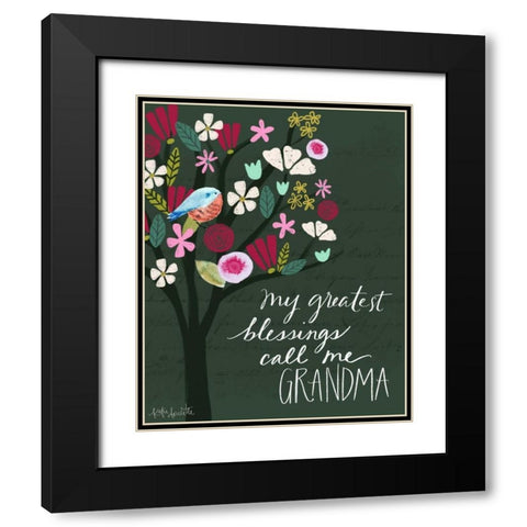Grandma Black Modern Wood Framed Art Print with Double Matting by Doucette, Katie