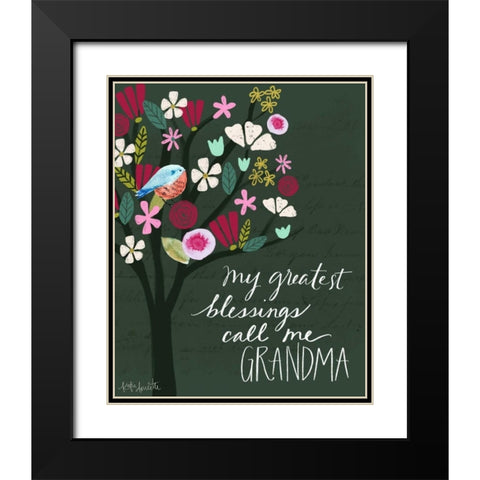 Grandma Black Modern Wood Framed Art Print with Double Matting by Doucette, Katie