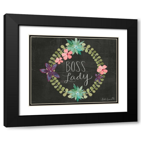 Boss Lady Black Modern Wood Framed Art Print with Double Matting by Doucette, Katie