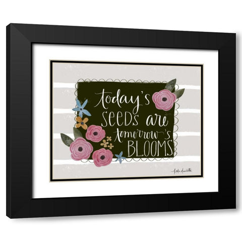 Todays Seeds Black Modern Wood Framed Art Print with Double Matting by Doucette, Katie