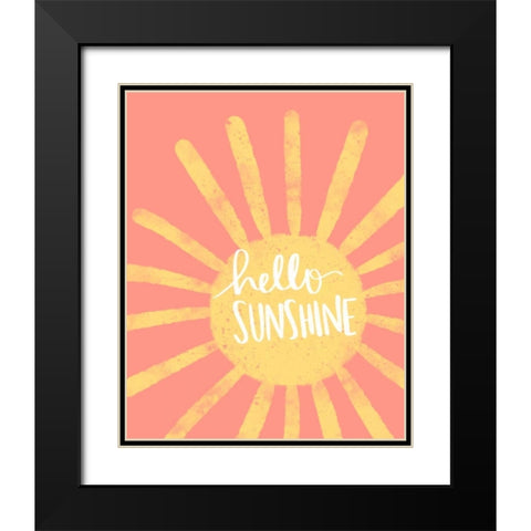 Coral Sunshine Black Modern Wood Framed Art Print with Double Matting by Doucette, Katie