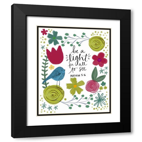 Be a Light Black Modern Wood Framed Art Print with Double Matting by Doucette, Katie