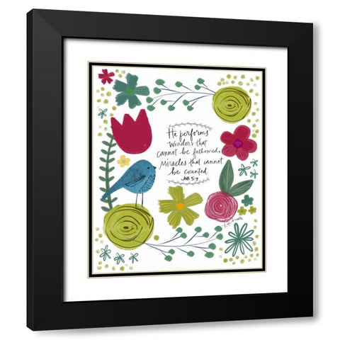 Wonders and Miracles Black Modern Wood Framed Art Print with Double Matting by Doucette, Katie