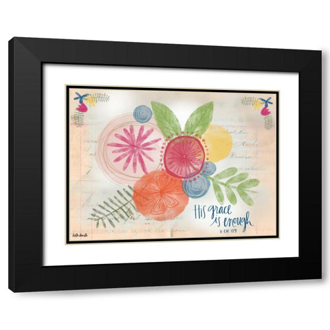 His Grace is Enough Black Modern Wood Framed Art Print with Double Matting by Doucette, Katie