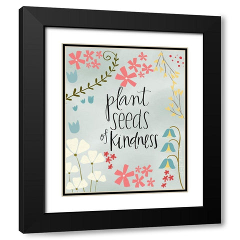 Plant Seeds Black Modern Wood Framed Art Print with Double Matting by Doucette, Katie