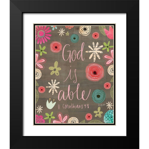 God is Able Black Modern Wood Framed Art Print with Double Matting by Doucette, Katie
