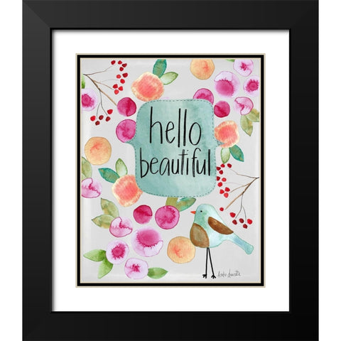 Hello Beautiful I Black Modern Wood Framed Art Print with Double Matting by Doucette, Katie