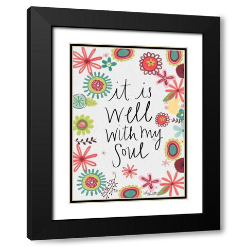 It Is Well With My Soul Black Modern Wood Framed Art Print with Double Matting by Doucette, Katie