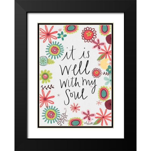 It Is Well With My Soul Black Modern Wood Framed Art Print with Double Matting by Doucette, Katie