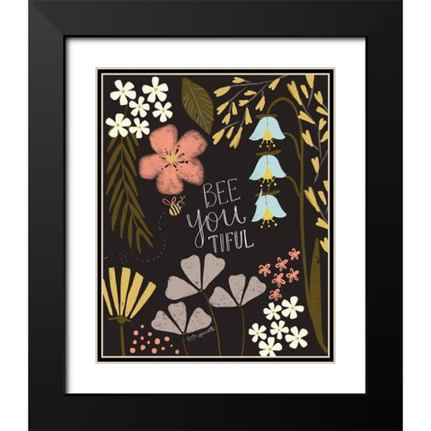 Bee You Tiful Black Modern Wood Framed Art Print with Double Matting by Doucette, Katie