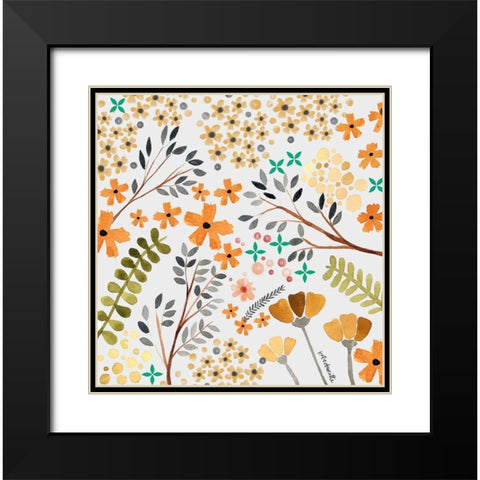 Fall Foliage Black Modern Wood Framed Art Print with Double Matting by Doucette, Katie