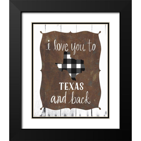Texas and Back Black Modern Wood Framed Art Print with Double Matting by Doucette, Katie