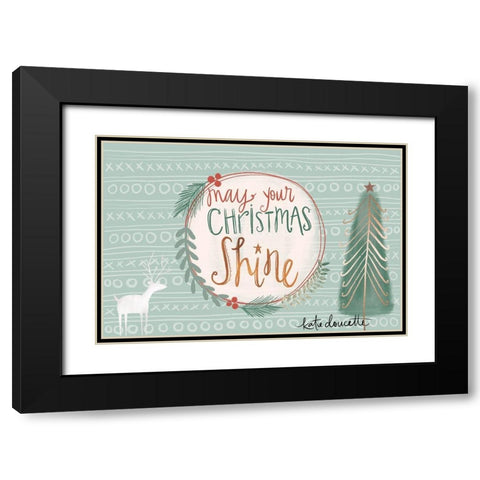 Christmas Shine Black Modern Wood Framed Art Print with Double Matting by Doucette, Katie