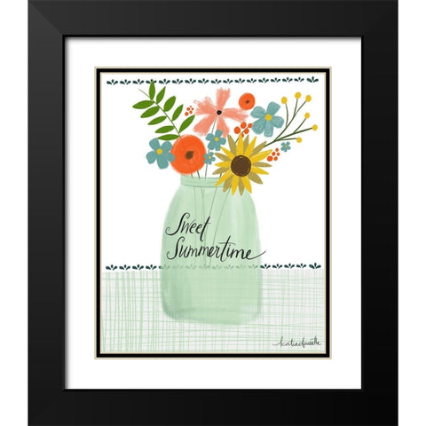 Sweet Summer Bouquet Black Modern Wood Framed Art Print with Double Matting by Doucette, Katie